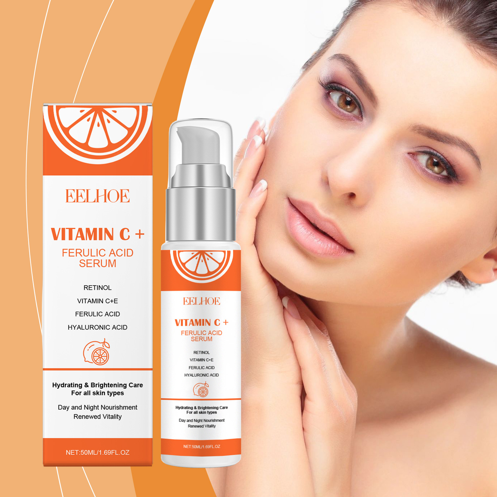 EELHOE Vitamin C E Ferulic Aci - The Ordinary Serum Hyaluronic Acid review and price